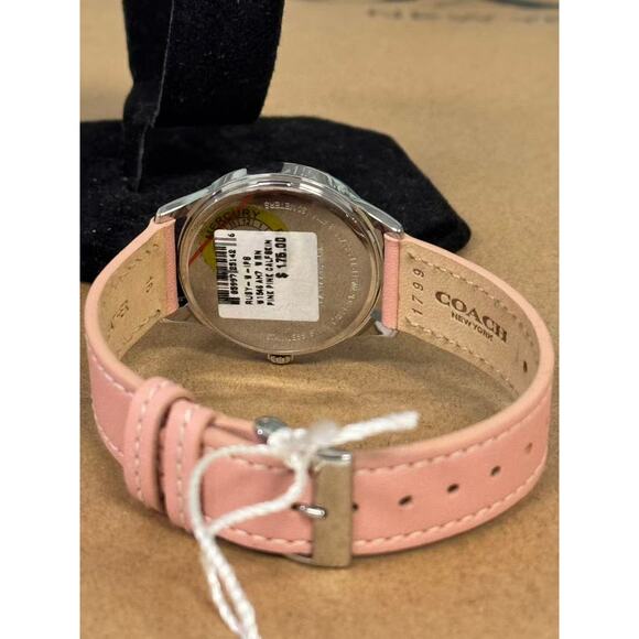 Coach W1546 14502983 Women's Checker Heart Blush Pink Leather Strap Watch - Picture 5 of 5